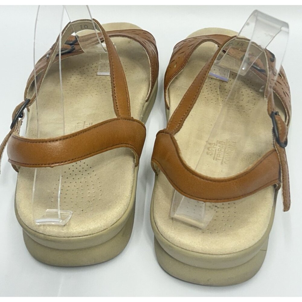 SAS Duo Sandals Womens 10M Brown Casual Open Toe Ankle Strap Slingback Leather - Picture 5 of 9